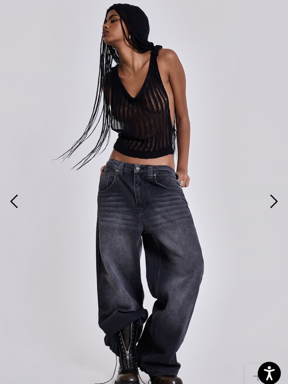 Jaded London Washed Black Colossus Jeans w26